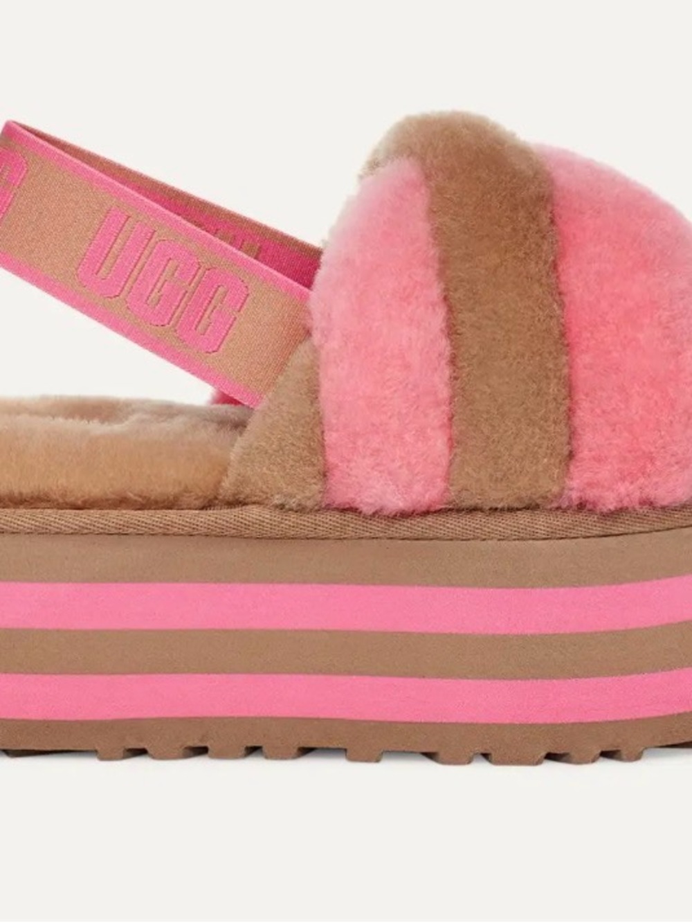 Pride Disco Stripe Slide  woman size 8